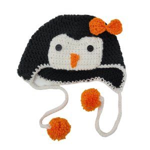 Girl's Penguin Knit Winter Hat